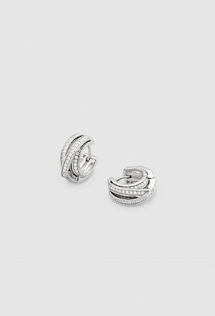 Tom Wood Orb Huggies Silver